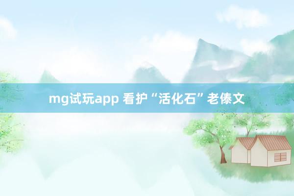mg试玩app 看护“活化石”老傣文