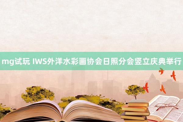 mg试玩 IWS外洋水彩画协会日照分会竖立庆典举行