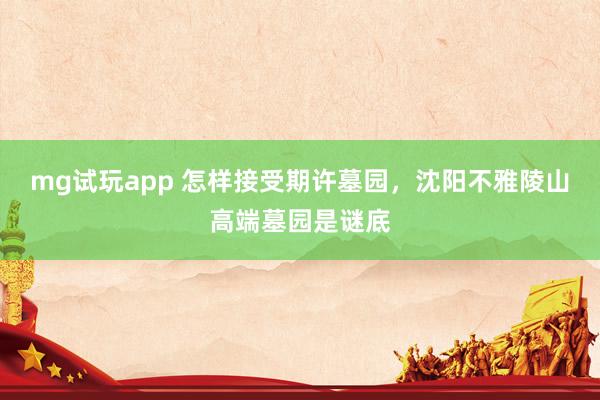 mg试玩app 怎样接受期许墓园，沈阳不雅陵山高端墓园是谜底