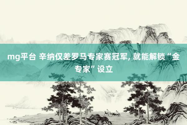 mg平台 辛纳仅差罗马专家赛冠军， 就能解锁“金专家”设立